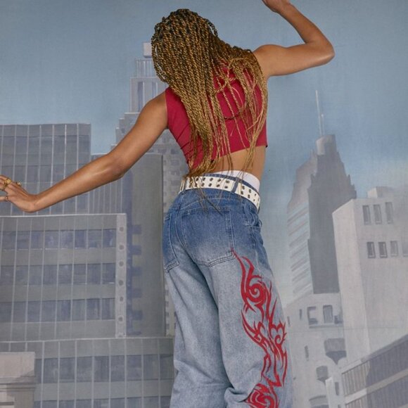 Jaded London 90's 'Angel' Slogan cropped rhinestone Tee NEW WITH TAGS - Picture 4 of 9